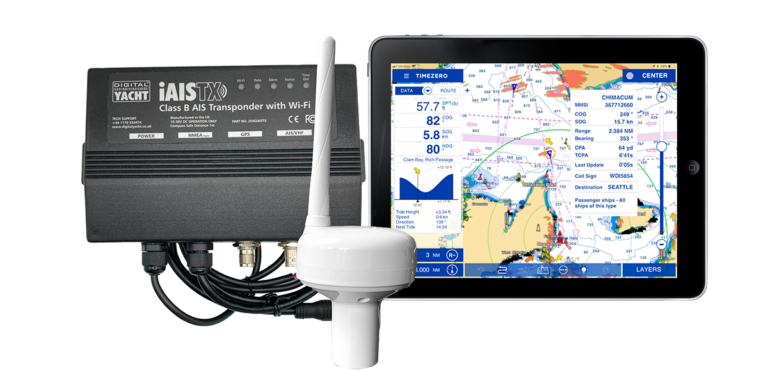 Transponder AIS con antenna VHF e GPS